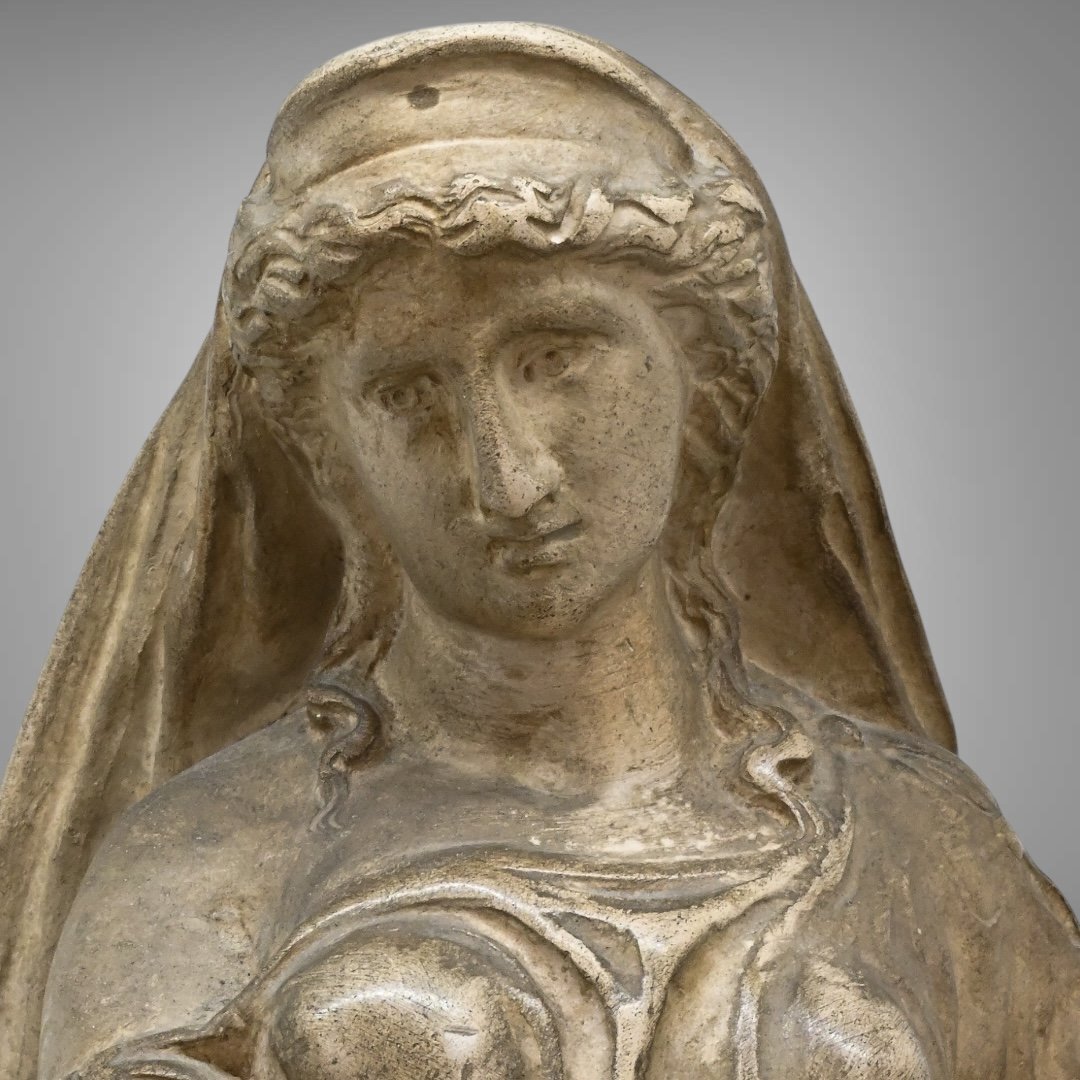 Figura di Donna in Stile Neoclassico - Italia XIX Secolo-photo-3